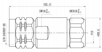 Разъем NM-1/2" SF